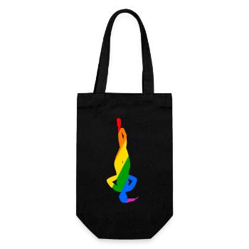 Pose colorée du poirier dans le yoga - Sac à bouteille - noir - Devant