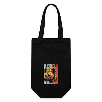Hyena Head Retro style - Geschenkbeutel für Flaschen - Schwarz - Vorne