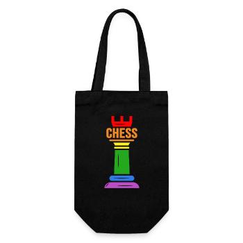 Chess Checkmate Chess Player "LGBT-Chess" - Gift Bag for Bottles - black - Front