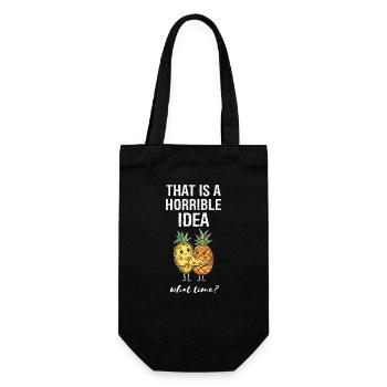 Pineapple Belongs On Pizza Pizza Pineapple - Gift Bag for Bottles - black - Front