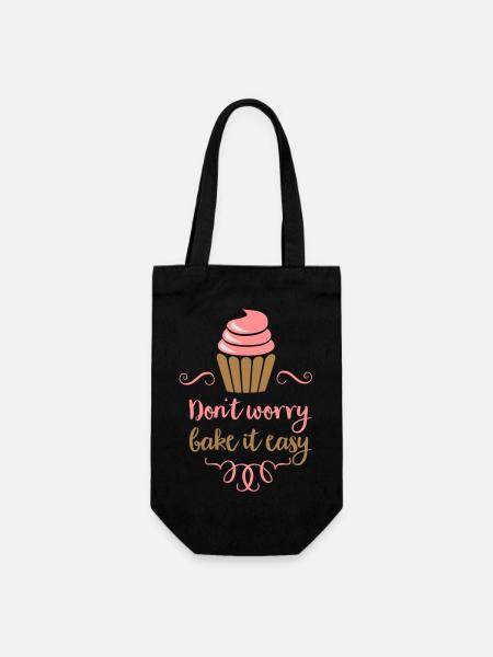 backen - Geschenkbeutel für Flaschen - Schwarz