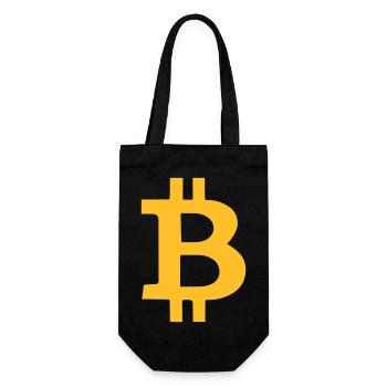 bitcoin - Gift Bag for Bottles - black - Front