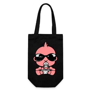Baby cute pacifier sonnenbrillel - Gift Bag for Bottles - black - Front