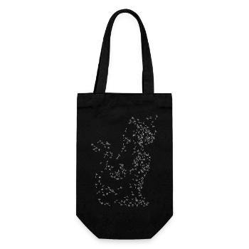 White cat dandelion dandelion - Gift Bag for Bottles - black - Front