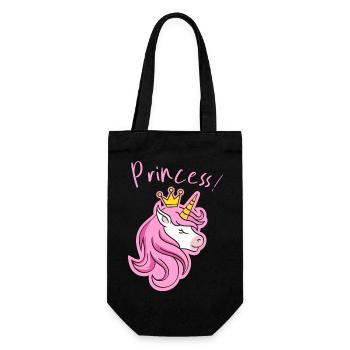 Majestueuse couronne de licorne imprimée - Sac à bouteille - noir - Devant