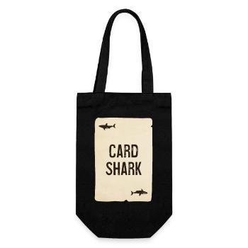 Kartenhai - Spielkarte - Geschenkbeutel für Flaschen - Schwarz - Vorne