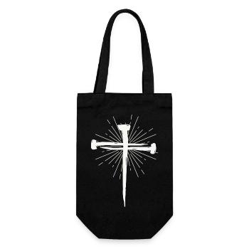 Croix de clous - Sac à bouteille - noir - Devant