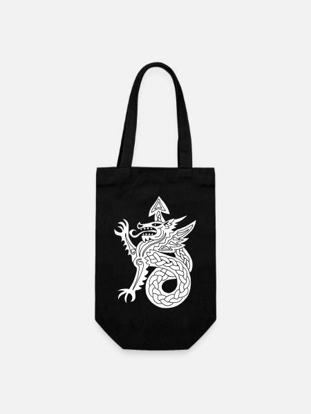 Dragon blanc - Sac à bouteille - noir