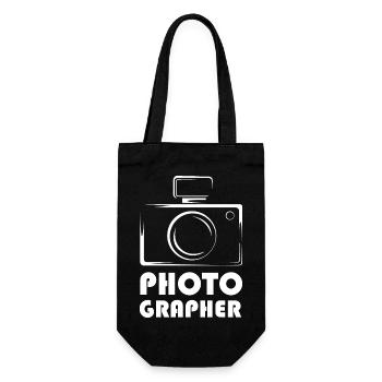 photographer photos symbol gift icon Logo camera - Geschenkbeutel für Flaschen - Schwarz - Vorne
