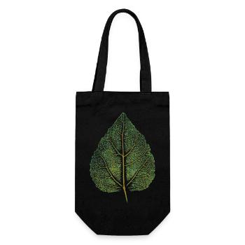 Lindenblatt - Impression d’art / FEUILLE - Forêt Nature - Sac à bouteille - noir - Devant