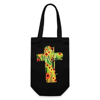 cross 11 e 110 - Gift Bag for Bottles - black - Front