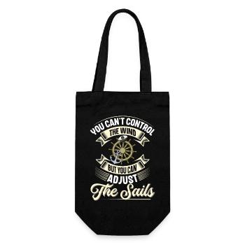 Sailing Sailor Sailboat - Gift Bag for Bottles - black - Front