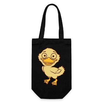 Cute little comic ducklings - Gift Bag for Bottles - black - Front