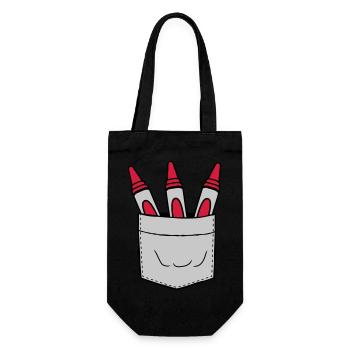 Poche de poitrine emportez des crayons de cire avec vous lors de vos déplacements - Sac à bouteille - noir - Devant