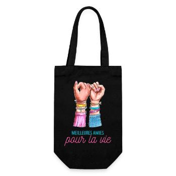 Meilleures amies pour la vie - Sac à bouteille - noir - Devant