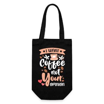 Kaffeeliebhaber Energie Espresso Getränk - Geschenkbeutel für Flaschen - Schwarz - Vorne