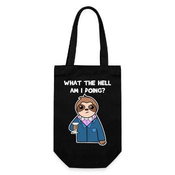 Animal Sloth Relax Jungle Dweller Statement - Gift Bag for Bottles - black - Front