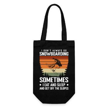 Snowboarding Ski - Geschenkbeutel für Flaschen - Schwarz - Vorne