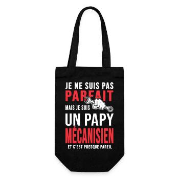 papy mécanisien pas parfait papi mécano mécanique - Sac à bouteille - noir - Devant