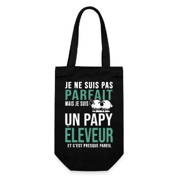 papy pas parfait grand père éleveur brebis mouton - Sac à bouteille - noir - Devant