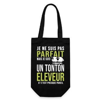 pas parfait tonton oncle éleveur brebis mouton - Sac à bouteille - noir - Devant