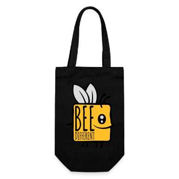 bee different saying quote - Gift Bag for Bottles - black - Front