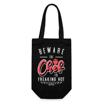 Küchenchef Sternekoch Essen - Gift Bag for Bottles - black - Front