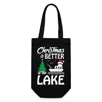 La vie de Noël est meilleure au lac1 - Sac à bouteille - noir - Devant