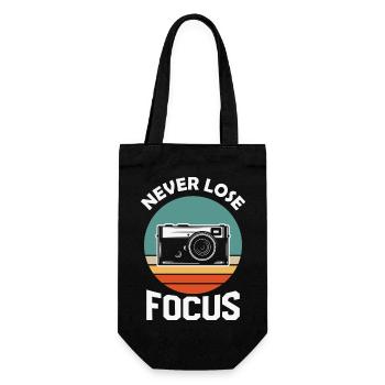 Never Loose Focus - Geschenkbeutel für Flaschen - Schwarz - Vorne