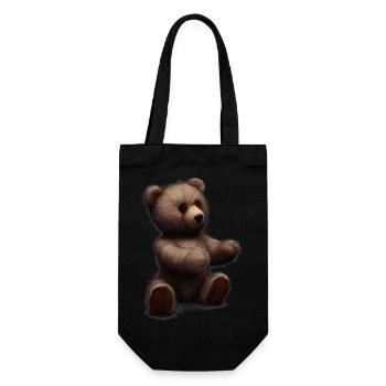 Teddybär - Geschenkbeutel für Flaschen - Schwarz - Vorne