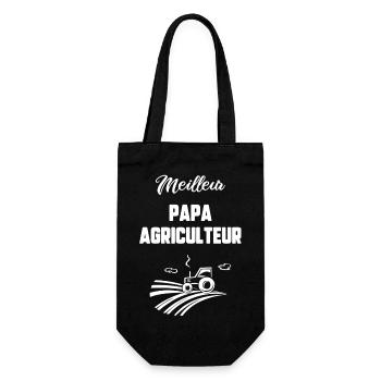 Meilleur papa agriculteur - Sac à bouteille - noir - Devant