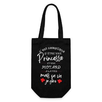 C est compliqué d être Princesse et une motard - Sac à bouteille - noir - Devant
