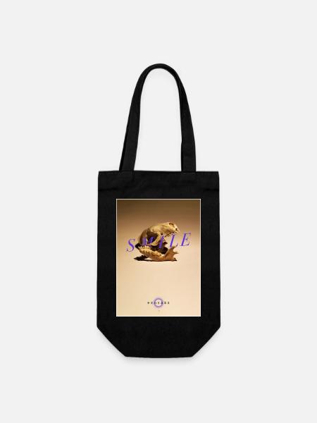 Skelettlächeln Neonstil - Geschenkbeutel für Flaschen - Schwarz