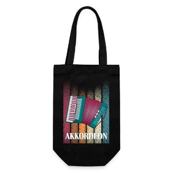AKKORDEON 3 - Geschenkbeutel für Flaschen - Schwarz - Vorne