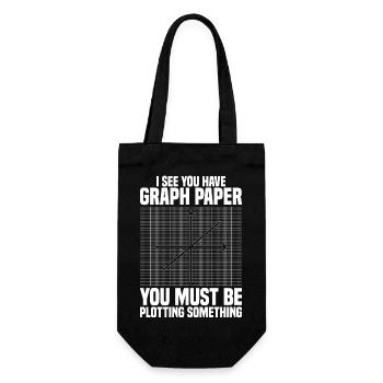 I See You Have Graph Paper School Math Teacher - Gift Bag for Bottles - black - Front