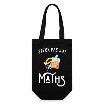 je peux pas j'ai maths - Sac à bouteille - noir - Devant