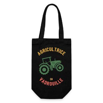 Farmer in Mop - Gift Bag for Bottles - black - Front