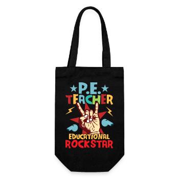 P.E.Teacher Educational School Physical Education - Gift Bag for Bottles - black - Front