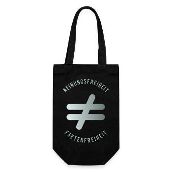 Meinungsfreiheit nicht Faktenfreiheit 4 - Geschenkbeutel für Flaschen - Schwarz - Vorne