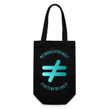 Meinungsfreiheit nicht Faktenfreiheit 5 - Geschenkbeutel für Flaschen - Schwarz - Vorne