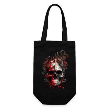 Éclabousser le crâne multicolore. Visage impassible - Sac à bouteille - noir - Devant