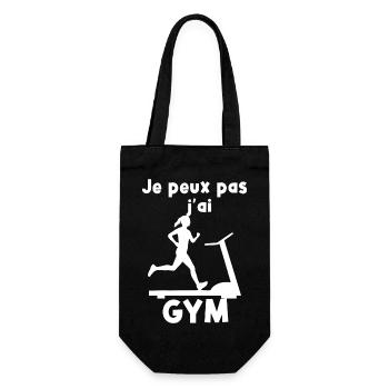 Je peux pas j'ai gym - Sac à bouteille - noir - Devant