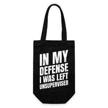 IN MY DEFENSE T Shirt - Gift Bag for Bottles - black - Front