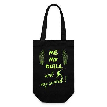 me my quill and my sword - Gift Bag for Bottles - black - Front