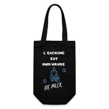 L'ESCRIME EST MON HAVRE DE PAIX - Sac à bouteille - noir - Devant