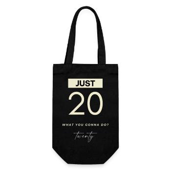 JUST 20 design for its 20th birthday 2003 - Gift Bag for Bottles - black - Front