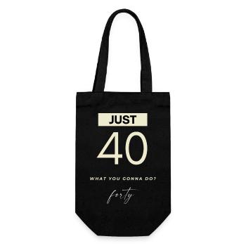 JUST 40 design for its 40th birthday 1983 - Gift Bag for Bottles - black - Front