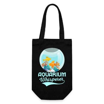 Aquarium Whisperer Fish Keeping Aquarium Owner - Geschenkbeutel für Flaschen - Schwarz - Vorne