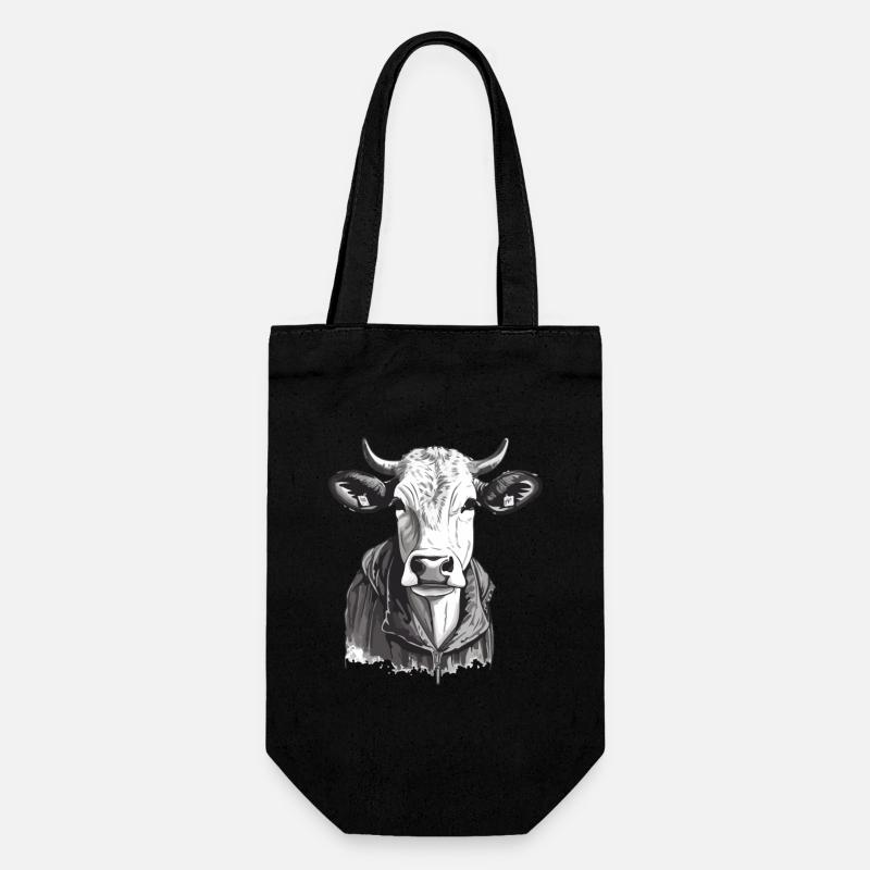 Tête de vache - Sac à bouteille - noir