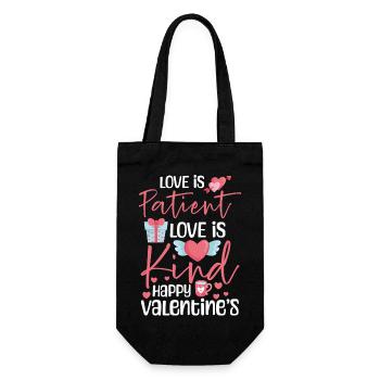 Valentine's Day Boyfriend In Love Affection - Gift Bag for Bottles - black - Front